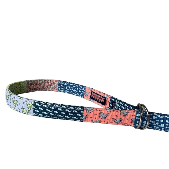Vineyard Vines by Shep & Ian cotton patchwork belt w whale, fish & frogs. Size S - Picture 5 of 6